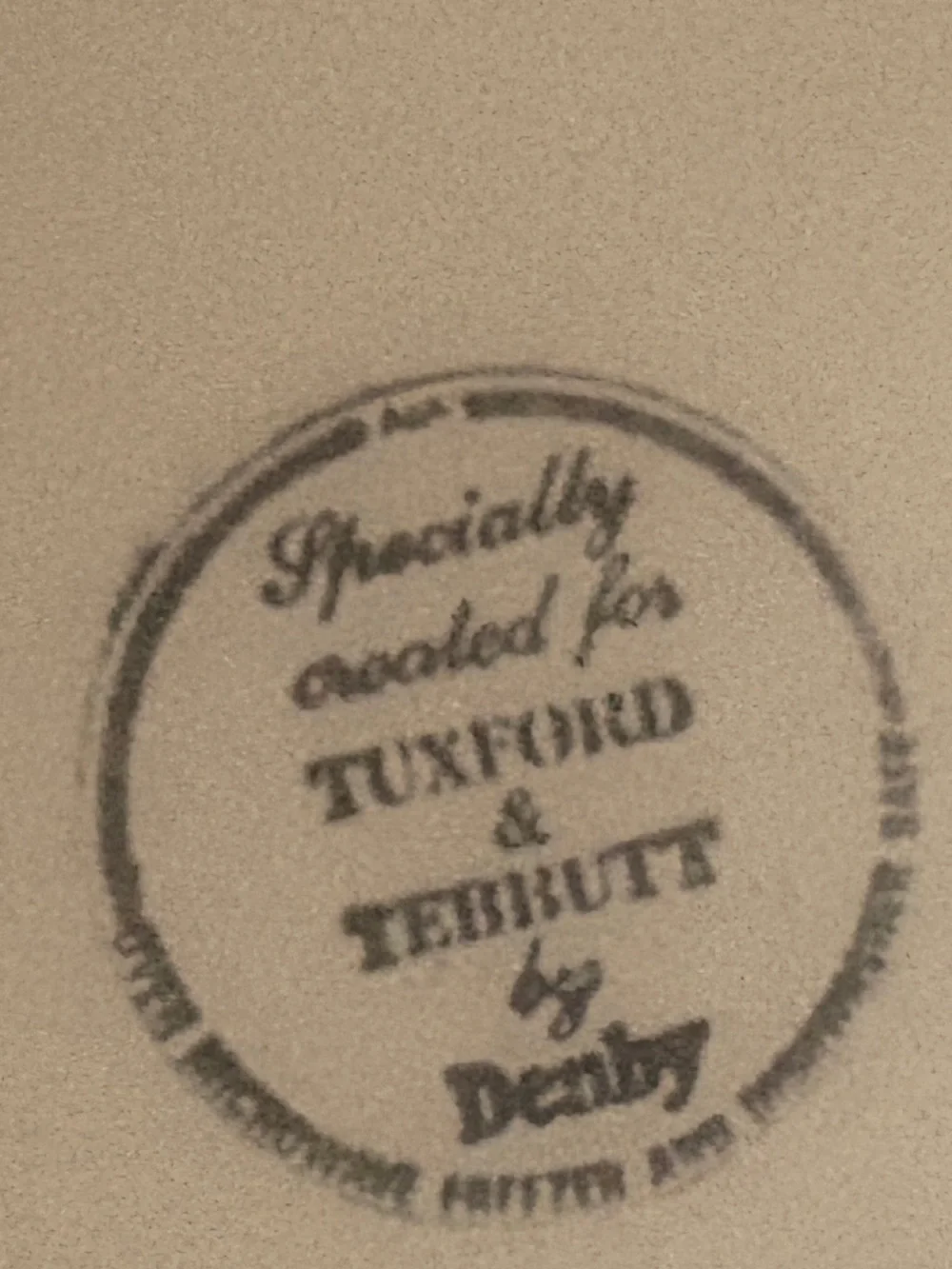 Tuxford & Tebbutt Stilton Cheese Vintage Ceramic Dish half moon